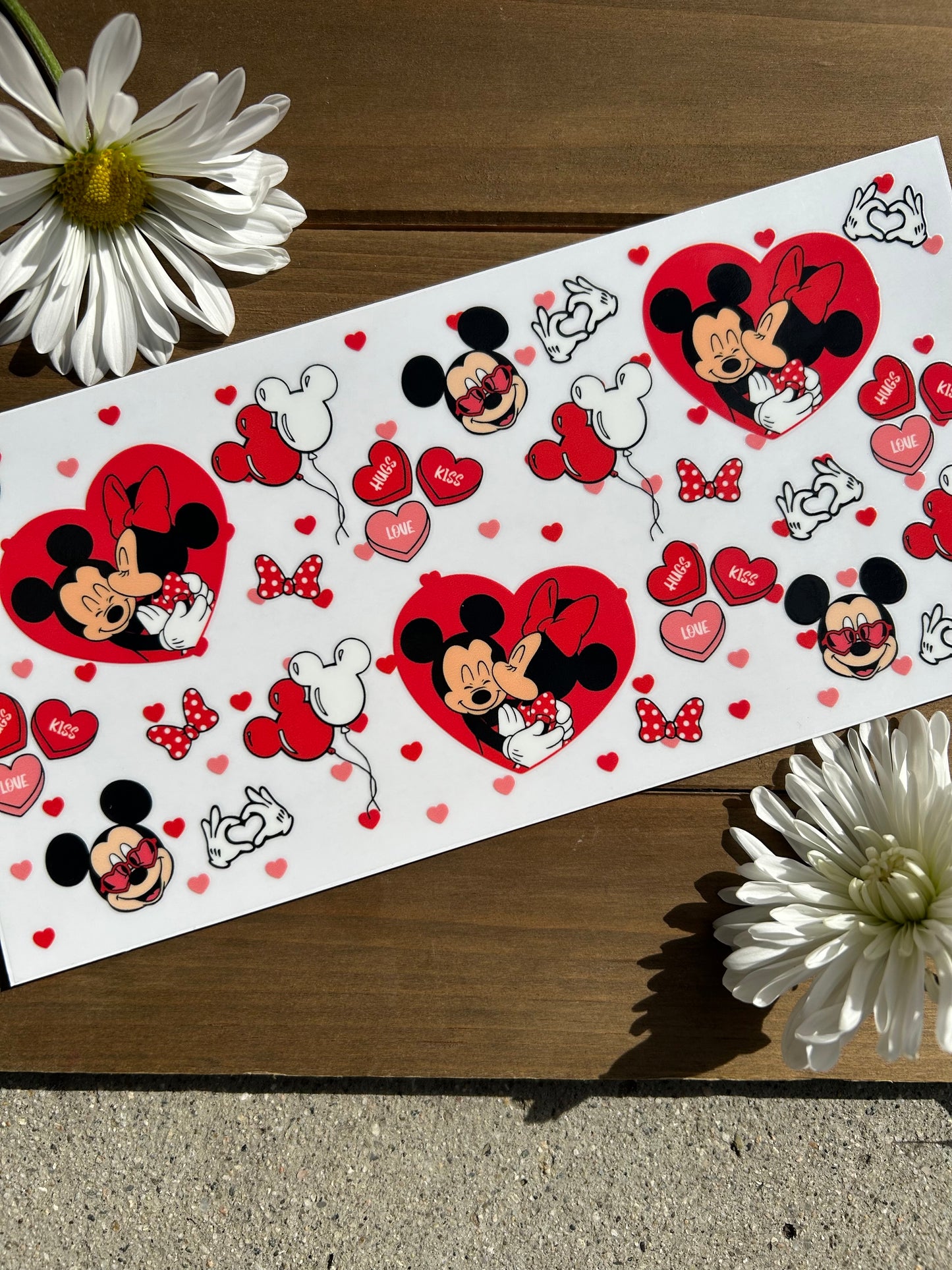 M&M hearts decal