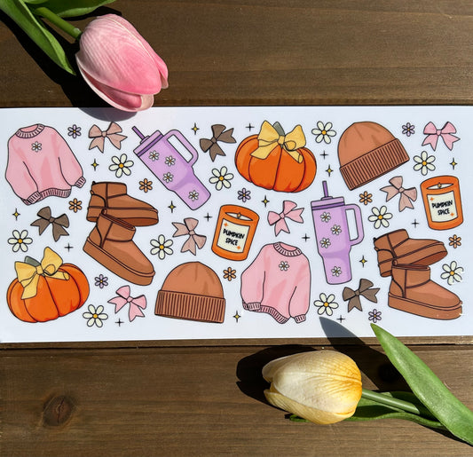 Pumpkins,boots fall decal