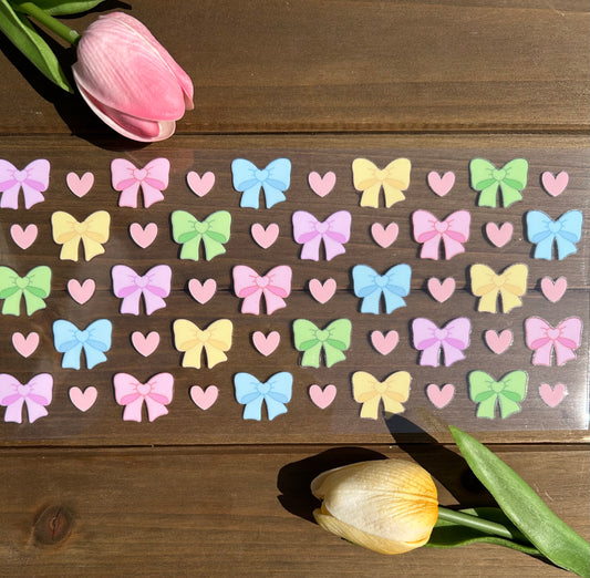 Pastel bows decal